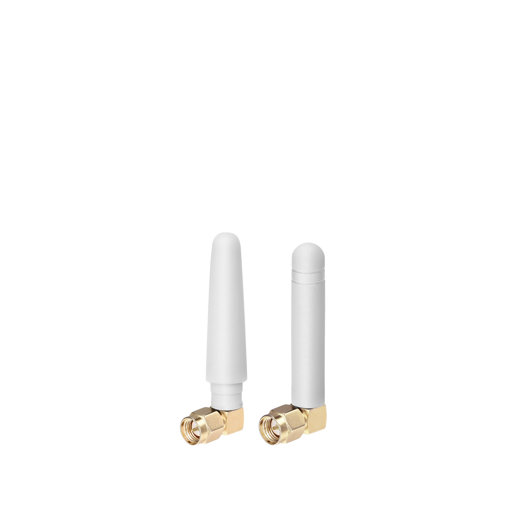 White 2.4G WiFi Right Angle L-shaped Rubber Antenna with SMA Male Connector